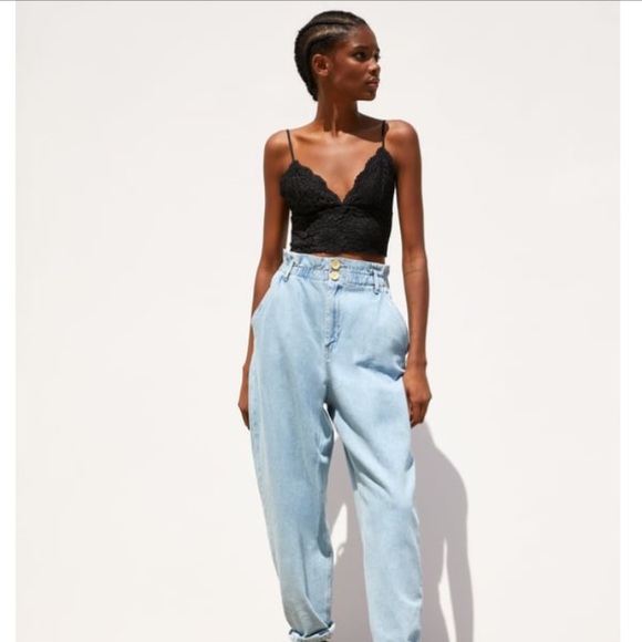 NWT- Zara cropped lace top - Picture 1 of 4